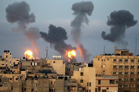 Israeli airstrikes on Gaza (by Ibraheem Abu Mustafa/REUTERS)